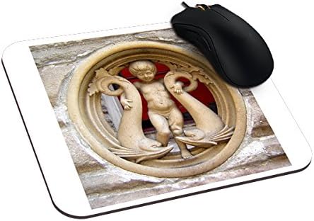 Lasjas Antique Sculpture Urban Sculpturepublic Sculpture Historic Architecturetablet Mouse Pad Gaming Mousepad Customerized Computer Mouse Pads Zazer Mousepad Non-Slip Rubber,9.25X7.75Inches