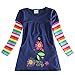 Novatx Long Sleeves Cotton Girls Dress H5802 Navy (5/6y)