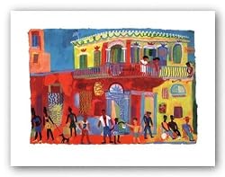 Balcony on Obrapia Street Havana by Christopher Corr 19"x27" Art Print Poster