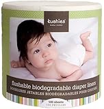 Kushies Flushable Biodegradable Diaper Liners, 100 Sheets