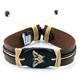 Leather Bracelet with Butterfly