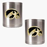 Iowa Hawkeyes 2 Piece Stainless Steel Can Holder Set