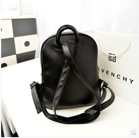 Shopinthebox PU Cute Cat Pattern Campus Stlye Backpack For Teen Students(White)