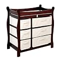 Badger Basket Baby Changing Table with Six Baskets - Cherry