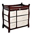 Badger Basket Baby Changing Table with Six Baskets, Cherry