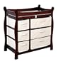 Badger Basket Baby Changing Table with Six Baskets, Cherry