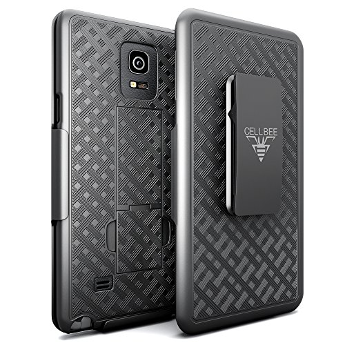 Galaxy Note 4 Case, CellBee [Life Companion] Super Slim Hard Shell Shield Layer Holster Case with Kickstand and Locking Belt Swivel Clip for Samsung Galaxy Note 4