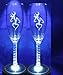 2 Personalized Etched Buck and Doe deer Heart Toasting Champagne Wedding Flutes glasses