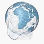 National Geographic EB-6CBSB Clear Blue 6 Inch Globe with Sculptured Base