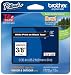 Brother Tape, White on Black, 9mm (TZe325) - Retail Packaging