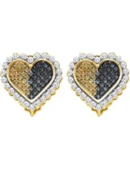 0.52CTW DIAMOND HEART EARRING