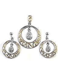 Sterling Silver Sets With Cubic Zirconia