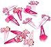 Peppa pig Hair Clips bows & hairpin / headwear, bob pins, hair jewelry, for baby & toddler & Children & girl(5 matching pairs)(set of 10) (10 PCS)