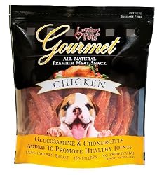Loving Pets All Natural Premium Chicken Breast Strips with Glucosamine & Chondroitin Dog Treats, 1 Pound