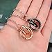 Fate Love Couple Necklace His and Hers Matching Pendants Necklace Set Stainless Steel Pendant Necklace with 20 Inch Link Chain Anniversary Gift (be my lover)