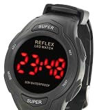 Mens Retro Style Digital LED/LCD Watch - Multi Functional- DEFAULT Power Saving Mode - 3ATM-(S)