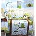 SoHo Froggies Party Baby Crib Nursery Bedding Set 13 pcs included Diaper Bag with Changing Pad & Bottle Case