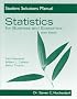 Student Solutions Manual for Statistics for Business and Economics and Student CD