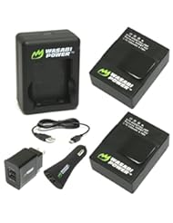 Photography: Wasabi Power Battery (2-Pack) and New Dual Charger for GoPro Hero3, Hero3+ (with Car and US Plug) - Wasabi Power