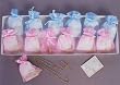 Baptism Remembrances - 12 Rosaries (6 Gold, 6 Silver) Gift Packaged in Blue and Pink with Gift Cards