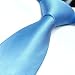 The Tie Cravate Company Quality - Cravate en Soie tissée - Solid Ribbed Plain Bleu Ciel