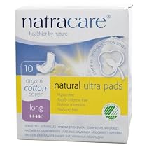 Natracare Natural Ultra Pads with Wings, Long, 10-Count Boxes (Pack Of 12)