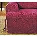 SureFit Scroll T-Cushion - Chair Slipcover - Champagne