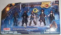 Pirates of the Caribbean On Stranger Tides Exclusive 4 Inch Action Figure 5Pack Gunner, Blackbeard, Captain Barbosa, Jack Sparrow Angelica
