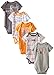 Calvin Klein Baby-Boys Newborn 5 Pack Bodysuits Grey Green White Group