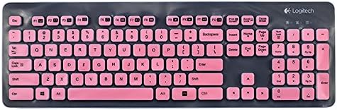 CaseBuy Anti Dust Computer Desktop Fullsize Keyboard Protector Cover Skin for Logitech K310 MK310 Keyboard US Version (Semi-Pink)