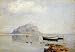 Calm With Fishing Boats In The Bay Of Na by Giuseppe Carelli. Art Print Giclee on Canvas Rolled 18 inches width by 15 inches height. Highest Quality