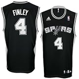 adidas San Antonio Spurs #4 Michael Finley Black Replica Basketball Jersey