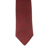 Blazer Mens Red Floral Polka Dots Patterned 100% Silk Neck Tie red One Size