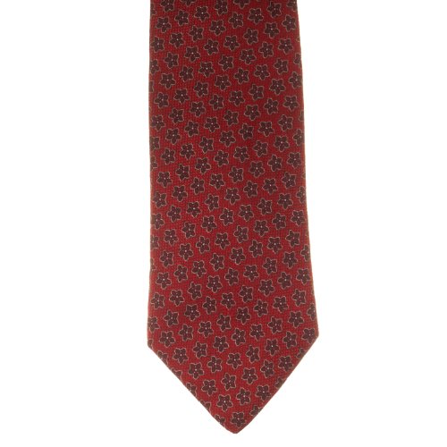 Blazer Mens Red Floral Polka Dots Patterned 100% Silk Neck Tie red One Size