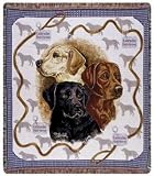 Labrador Retriever Dogs Deluxe Mid-Size Tapestry Blanket Throw