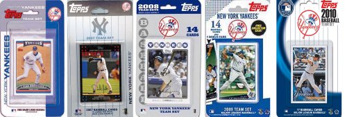 MLB New York Yankees 5 Different Licensed Trading Card Team Sets