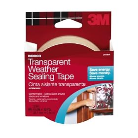 3M 2110NA Interior Transparent Weather Sealing Tape, 1-1/2 in x 10 yds