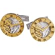 14K Two-Tone Gold Clock Design Cufflinks