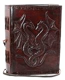 AzureGreen BBBCD57 Double Dragon Leather Blank Book Cord