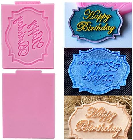 Happy Birthday Silicone Mold Lace Cake Decorating Mould Baking Mat Tool