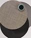 Chilewich Basketweave Woven Vinyl Placemat, Round Aluminum