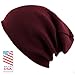 The Hat Depot Classic Daily Beanie Knit Skull Long Plain Ski Hat - [Made in USA]