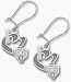Chicago Bears 1/2 I Heart Bear Head Enamel Dangle Earrings - Sterling Silver Jewelry