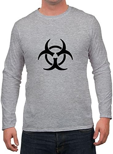 Vintage Biohazard Hd Vector Print Style Personality And Regular Long Sleeve In Grey