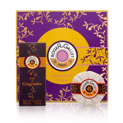 Ginger ( Gingembre ) by Roger & Gallet 2 Piece Set Includes: 3.3 oz Eau Parfumante Spray + 3.5 oz Perfumed Soap