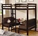 Twin Size Convertible Loft Bed in Dark Wood Finish