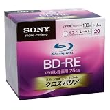 SONY ビデオ用BD-RE 書換型 片面1層25GB 2倍速 プリンタブル 20枚P 20BNE1VCPS2