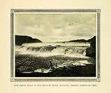 1908 Print Great Falls Missouri River Montana Waterfall - Original Color Print