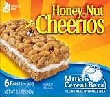Cheerios Honey Nut , Milk 'n Cereal Bars, 6-Count Boxes (Pack of 10)