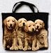 Dog Theme Small Tote Travel Bag--Darling Puppies